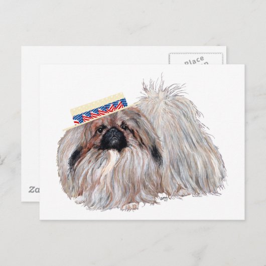 Patriottische Pekingese Kaart (Voorkant / Achterkant)