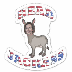 Patriottische Pelosi Head Jackass Sticker