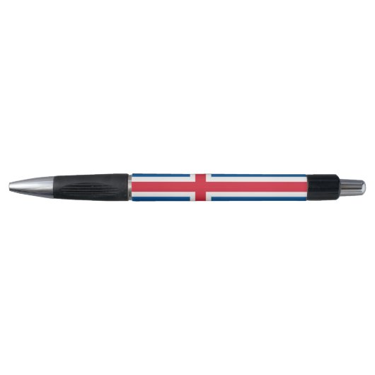 Patriottische Pen met de vlag van IJsland (Voorkant)