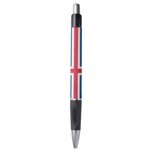 Patriottische Pen met de vlag van IJsland (Voorkant Verticaal)