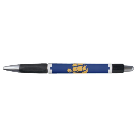 Patriottische pen met vlag van Quebec City, Canada (Voorkant)