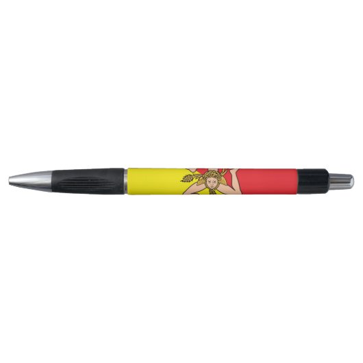 Patriottische Pen met vlag van Sicilië, Italië (Voorkant)