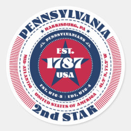 Patriottische Pennsylvania Circle Design Sticker