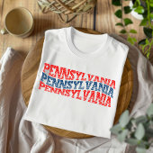 Patriottische Pennsylvania Rood en Blauw Boho T-sh T-shirt