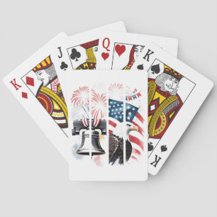 Patriottische penseelstreek – Vuurwerk, Vlag, Adel Pokerkaarten