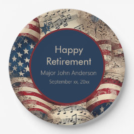 patriottische pensioenpartij papieren bordje