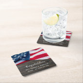 Patriottische pensionering Amerikaanse vlag Kartonnen Onderzetters (Insitu)