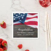 Patriottische pensionering Amerikaanse vlag Servet (Insitu)