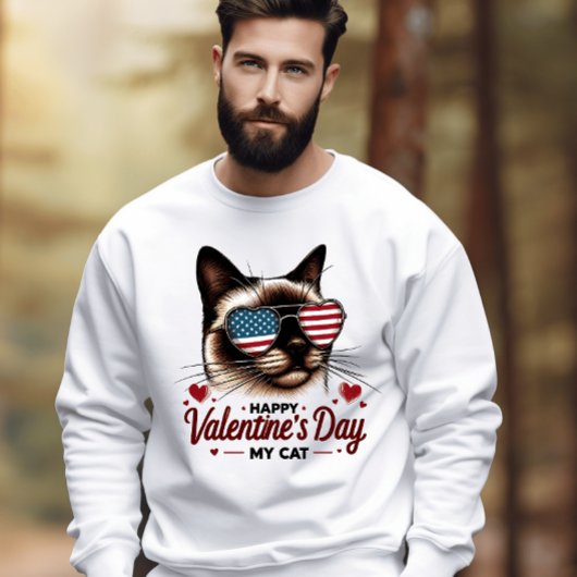 Patriottische perfectie: Valentijn’s Day Cat Trui
