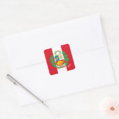 Patriottische Peru & Peruaanse vlag, vakantie/spor Vierkante Sticker (Envelop)