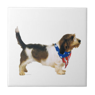 Patriottische Petit Basset Griffon Vendeen Tegeltje
