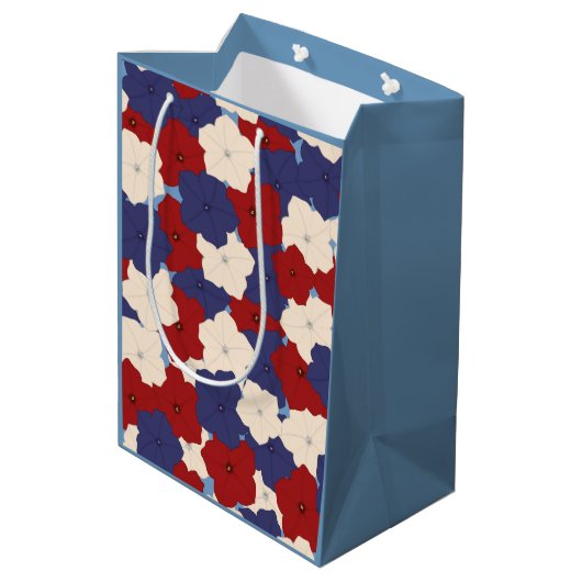 Patriottische Petunia's Cadeautas (Achterkant Gekanteld)