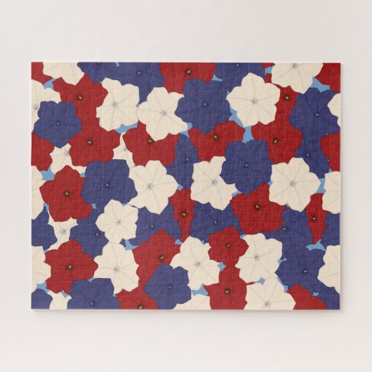 Patriottische Petunia's Legpuzzel (Horizontaal)