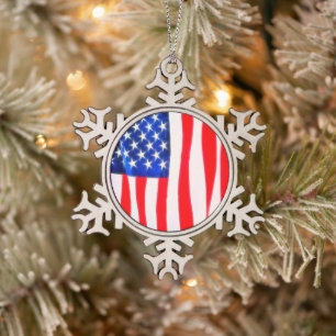 Patriottische Pewter Ornament