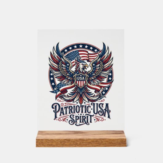 Patriottische Phoenix Hybride Patriottisch Dier Hy Acryl Bord (Voorkant)
