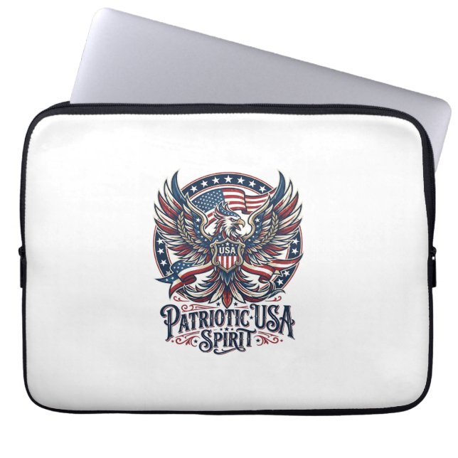 Patriottische Phoenix Hybride Patriottisch Dier Hy Laptop Sleeve (Voorkant)