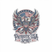 Patriottische Phoenix Hybride Patriottische Dier H Sticker (Voorkant)