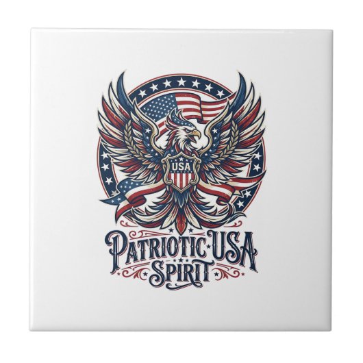 Patriottische Phoenix Hybride Patriottische Dier H Tegeltje (Voorkant)