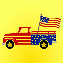Patriottische Pick-up Truck  Muismat