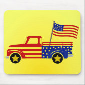 Patriottische Pick-up Truck Muismat (Voorkant)