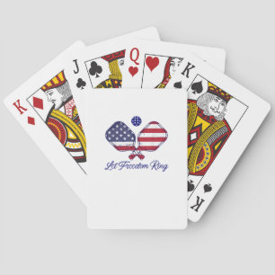 Patriottische pickleball laat vrijheid 4 juli klin pokerkaarten