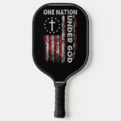Patriottische Pickleball-peddel: één natie onder G Pickleball Paddle (Achterkant)