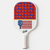 Patriottische Pickleball Rood Wit Blauw Amerikaans Paddle (Achterkant)