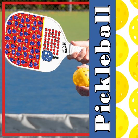 Patriottische Pickleball Rood Wit Blauw Amerikaans Pickleball Paddle