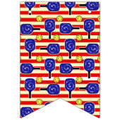 Patriottische Pickleball Rood Wit Blauw Amerikaans Vlaggetjes (Tweede vlag)