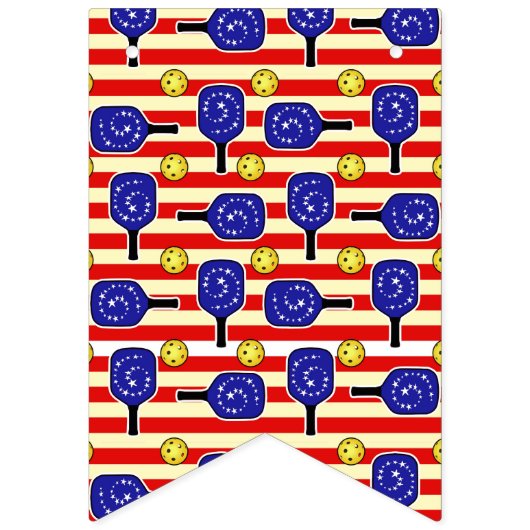 Patriottische Pickleball Rood Wit Blauw Amerikaans Vlaggetjes (Tweede vlag)