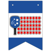 Patriottische Pickleball Rood Wit Blauw Amerikaans Vlaggetjes (Derde vlag)