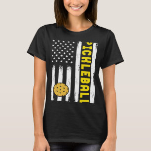 Patriottische Pickleball-sportkleding man ons T-shirt