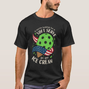 Patriottische Pickleball Zachte Serve Ice Cream Pi T-shirt