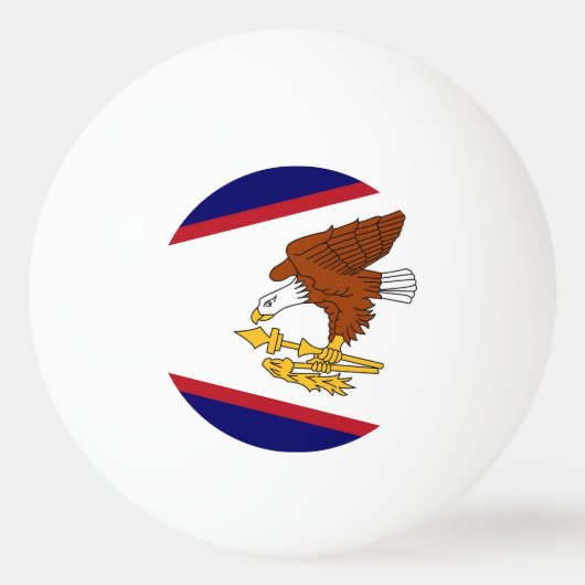 Patriottische ping pong bal met Amerikaanse Samoa Pingpongbal (Achterkant)