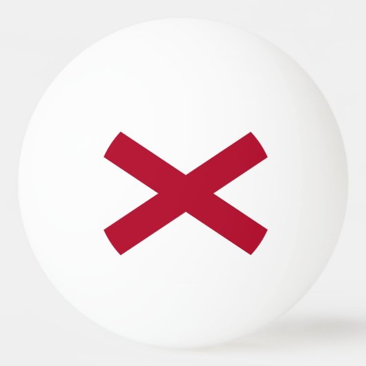 Patriottische ping pong bal met vlag van Alabama Pingpongbal (Achterkant)
