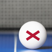 Patriottische ping pong bal met vlag van Alabama Pingpongbal (Net)