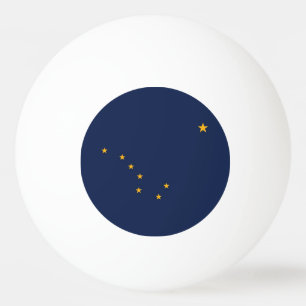 Patriottische ping pong bal met vlag van Alaska Pingpongbal