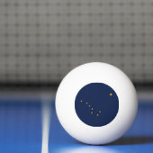 Patriottische ping pong bal met vlag van Alaska Pingpongbal (Net)