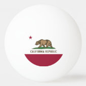 Patriottische ping pong bal met vlag van Californi Pingpongbal (Voorkant)