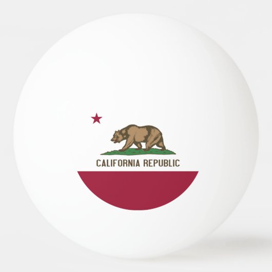 Patriottische ping pong bal met vlag van Californi Pingpongbal (Achterkant)