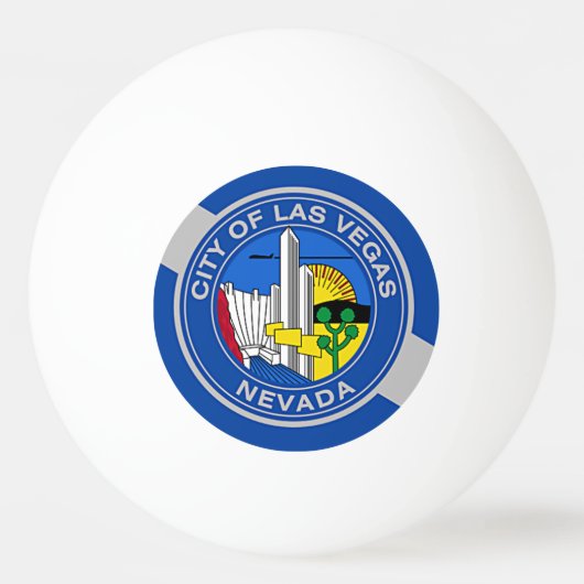 Patriottische ping pong bal met vlag van Las Vegas Pingpongbal (Voorkant)