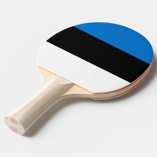 Patriottische, pingpong peddel met de vlag van Est Tafeltennisbatje (Voorkant Gekanteld)