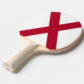 Patriottische, pingpong peddel met vlag van Alabam Tafeltennisbatje (Voorkant Gekanteld)