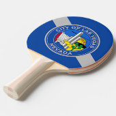Patriottische, pingpong peddel met vlag van Las Ve Tafeltennisbatje (Voorkant Gekanteld)