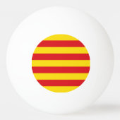Patriottische pingpongbal met de vlag van Cataloni (Voorkant)