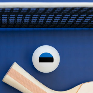 Patriottische pingpongbal met vlag van Estland