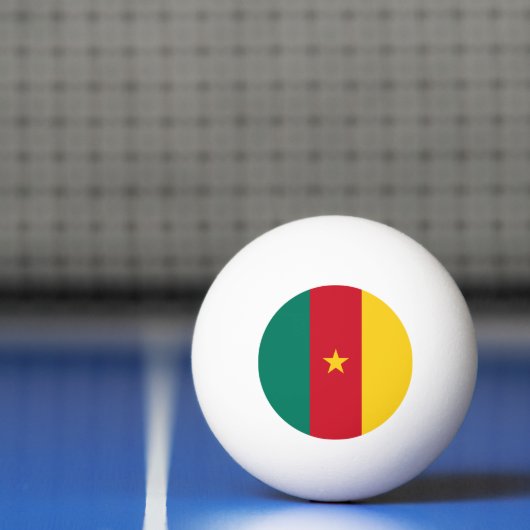 Patriottische pingpongbal met vlag van Kameroen (Net)