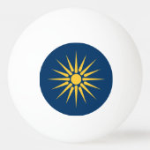 Patriottische pingpongbal met vlag van Macedonië (Voorkant)