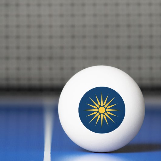 Patriottische pingpongbal met vlag van Macedonië (Net)