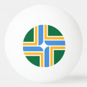 Patriottische pingpongbal met Vlag van Portland (Voorkant)